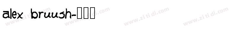 alex bruush字体转换